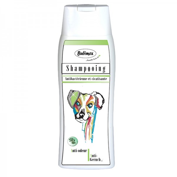 Shampoing anti-bacterienne et cicatrisante anti odeur bubimex chien et chat